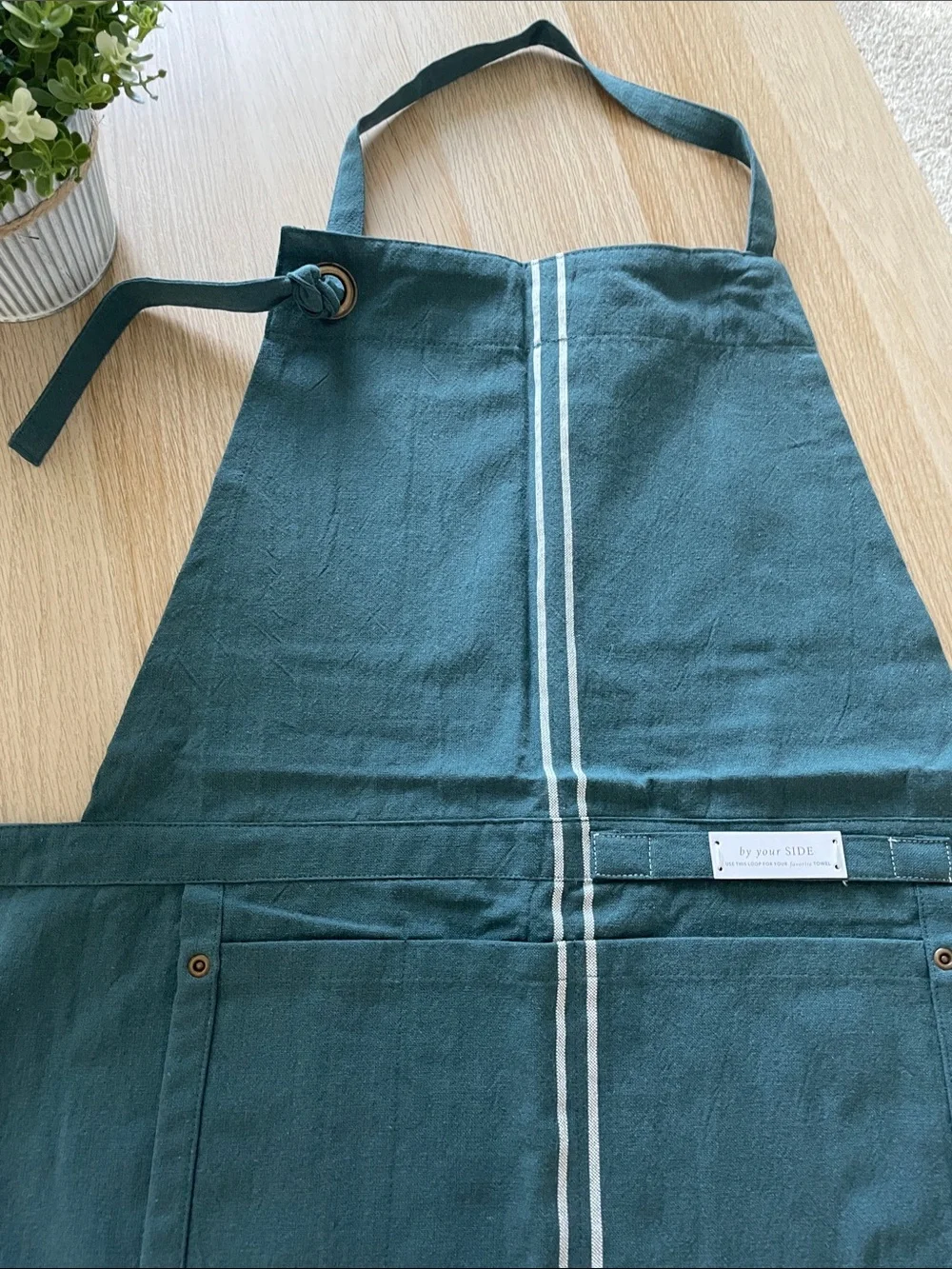 Anthropologie Teal Apron with Front Pocket